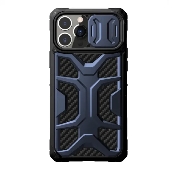 Nillkin Adventruer Case Hülle für iPhone 13 Pro Max gepanzerte Hülle mit Kameraabdeckung blau
