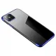 Clear Color case TPU gel cover with a metallic frame for Samsung Galaxy S22 + (S22 Plus) blue