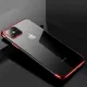 Clear Color case Gel TPU cover with a metallic frame for Xiaomi Redmi Note 11S / Note 11 red