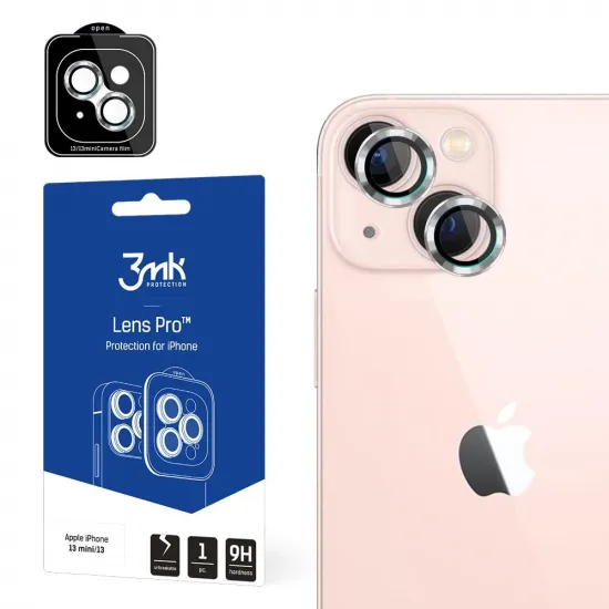 Kameraglas für iPhone 13 mini 9H für Objektiv der 3mk Lens Protection Pro-Serie - Silber