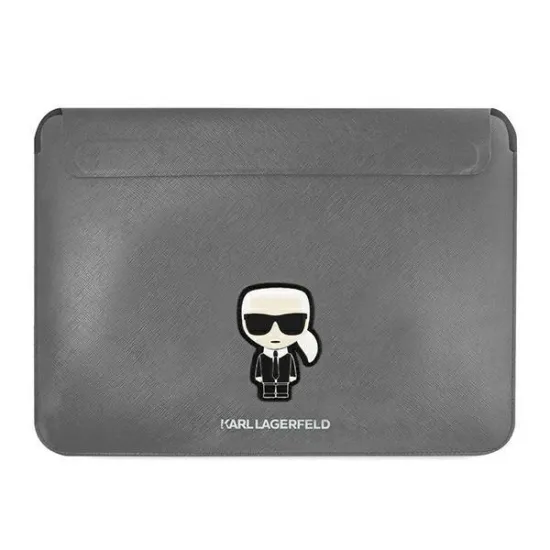Karl Lagerfeld Saffiano Ikonik Karl case for a 13-14&quot; laptop - silver