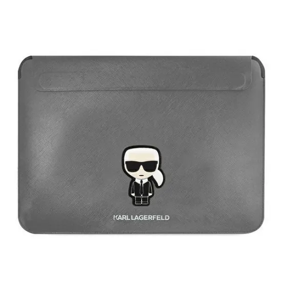 Karl Lagerfeld Saffiano Ikonik Karl case for a 16&quot; laptop - silver
