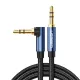 Ugreen gewinkeltes AUX-Kabel 2 x Miniklinke 3,5 mm 1,5 m blau (AV112)