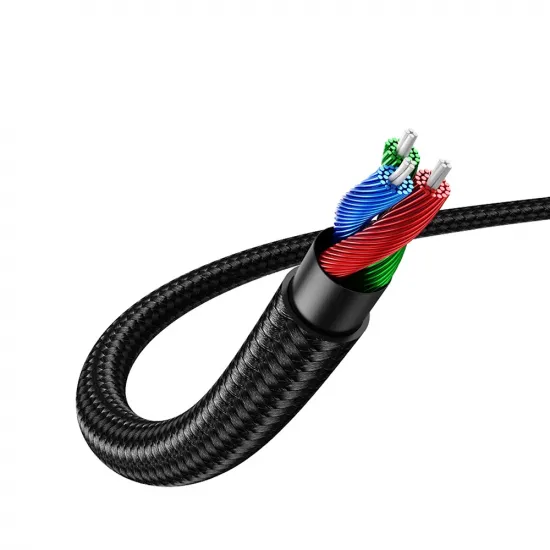 Ugreen gewinkeltes AUX-Kabel 2 x Miniklinke 3,5 mm 1,5 m blau (AV112)