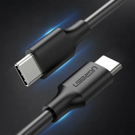 Ugreen US286 USB-C – USB-C PD QC 3A 480 Mbit/s Kabel 0,5 m – Schwarz