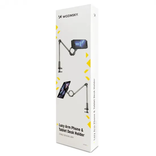 Wozinsky long flexible phone and tablet holder black (WTHBK5)