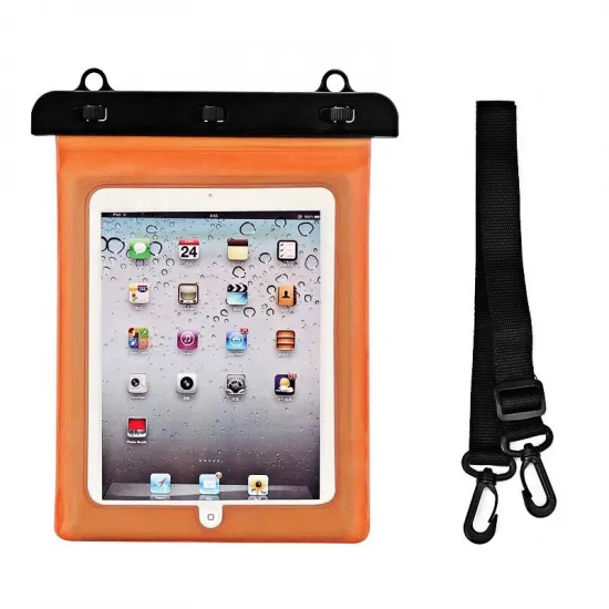 Waterproof PVC tablet case - orange