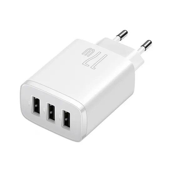 Baseus Compact charger 3x USB 17W white (CCXJ020102)