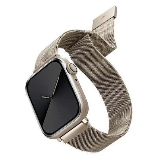 Uniq case Dante strap for Apple Watch 1/2/3/4/5/6/7/8/9/SE/SE2 38/40/41mm Stainless Steel starlight