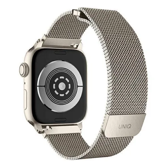 Uniq case Dante strap for Apple Watch 1/2/3/4/5/6/7/8/9/SE/SE2 38/40/41mm Stainless Steel starlight