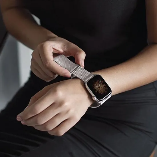 Uniq Case Dante Strap for Apple Watch 1/2/3/4/5/6/7/8/9/SE/SE2 38/40/41mm Stainless Steel Rose Gold/Rose Gold