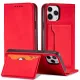 Magnet Card Case for iPhone 12 Pro Pouch Card Wallet Card Holder Red