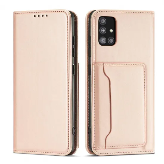 Magnet Card Case Case for Xiaomi Redmi Note 11 Pro Pouch Wallet Card Holder Pink
