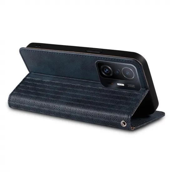 Magnet Strap Case Case for Xiaomi Redmi Note 11 Pro Pouch Wallet + Mini Lanyard Pendant Blue
