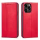 Magnet Fancy Case Case for iPhone 13 Pro Max Pouch Wallet Card Holder Red