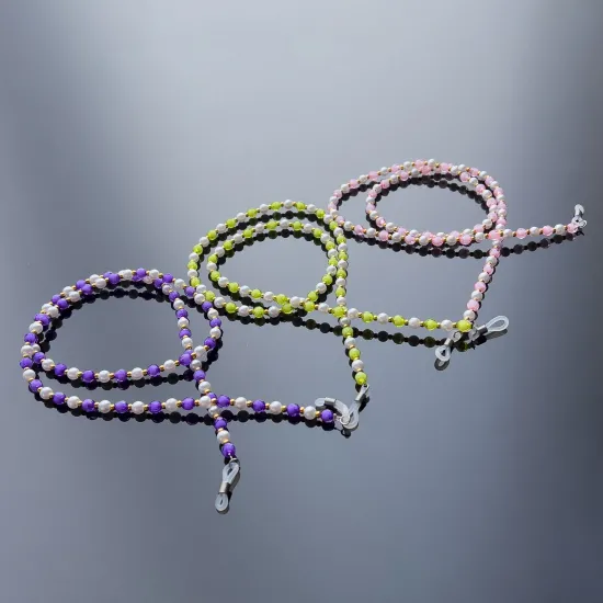 Chain for glasses beads pendant green