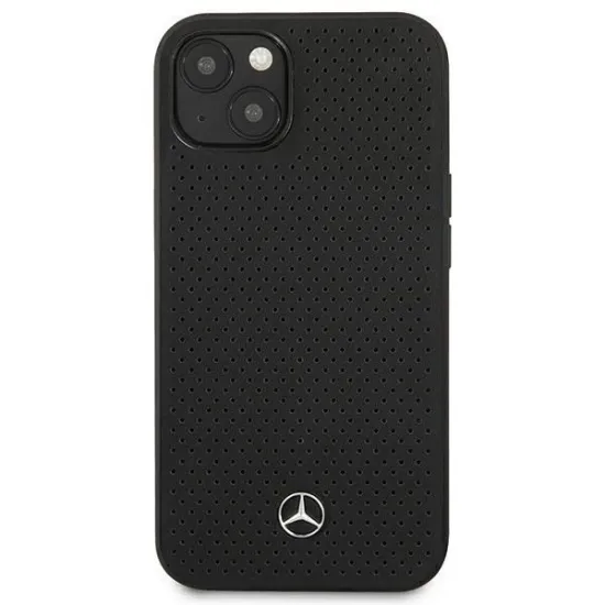 Mercedes MEHCP13MDELBK iPhone 13 6,1" czarny/black hardcase Leather Perforated