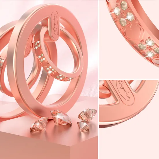 Kingxbar Katie Serie stylischer Magnethalterständer für Smartphone Pink