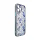 Design Case Cover für Samsung Galaxy A12 5G Flower Cover Dunkelblau