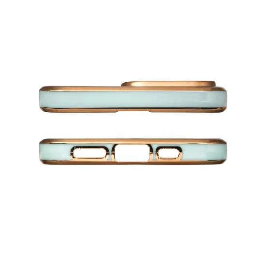 Lighting Color Case für Xiaomi Redmi Note 11 Gel Cover mit goldfarbenem Rahmen mint