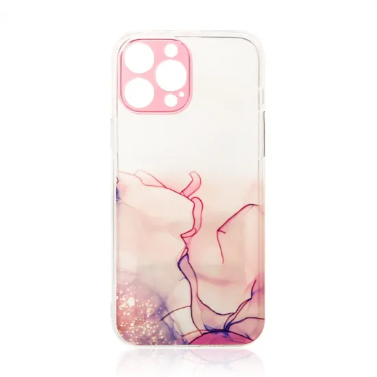 Marble Case for iPhone 13 Pro Max Gel Cover Marble Pink