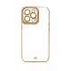 Fashion Case Case for Samsung Galaxy A12 5G Gold Frame Gel Cover Gold