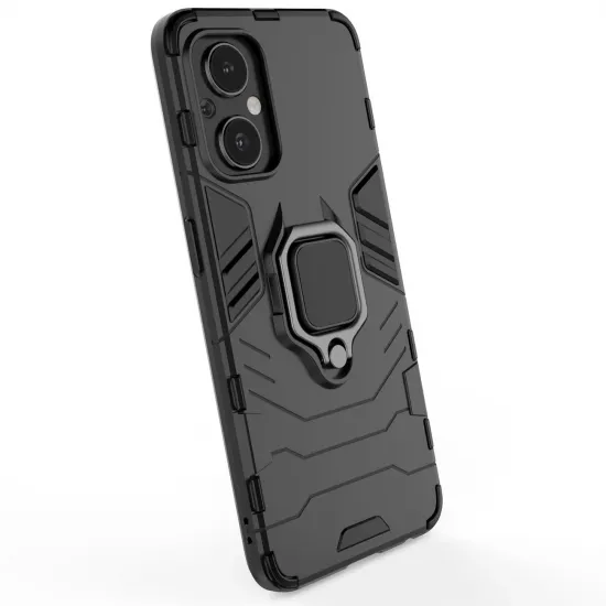 Ring Armor tough hybrid case cover + magnetic holder for OnePlus Nord N20 5G black