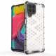 Honeycomb case armored cover with a gel frame for Samsung Galaxy M53 5G transparent