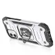 Wozinsky Ring Armor case for iPhone 14 armored cover magnetic holder ring silver