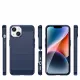 Carbon Case für iPhone 14 Plus flexible Gel-Rückseite blau