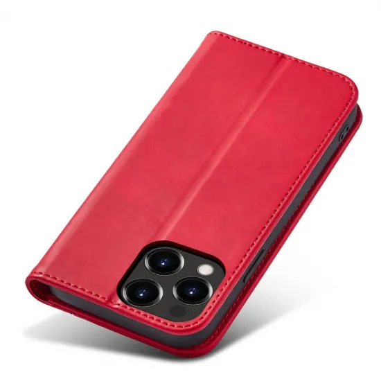Magnet Fancy Case case for iPhone 14 Pro flip cover wallet stand red