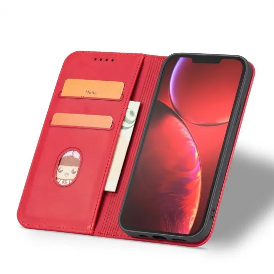 Magnet Fancy Case case for iPhone 14 Pro flip cover wallet stand red