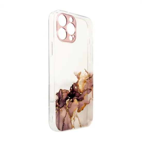 Marble Case für iPhone 12 Pro Gel Cover Marble Braun