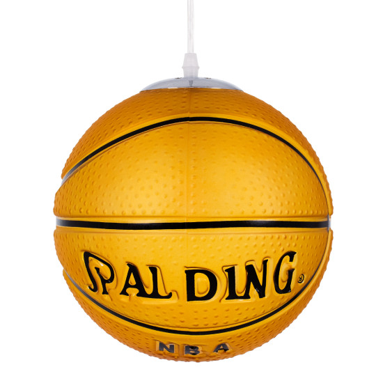 GloboStar® SPALDING NBA 00649 Μοντέρνο Κρεμαστό Παιδικό Φωτιστικό Οροφής Μονόφωτο 1 x E27 Πορτοκαλί Γυάλινο Φ25 x Υ25cm