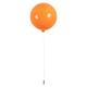 GloboStar® BALLOON 00650 Μοντέρνο Παιδικό Φωτιστικό Οροφής Μονόφωτο Πορτοκαλί Πλαστικό Μπάλα Φ30 x Υ33cm