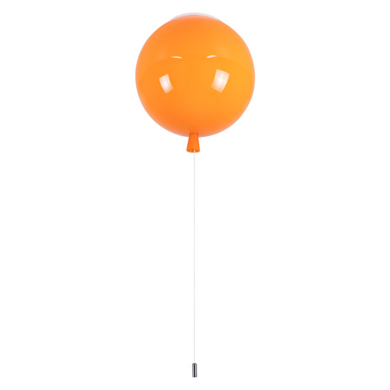 GloboStar® BALLOON 00650 Μοντέρνο Παιδικό Φωτιστικό Οροφής Μονόφωτο Πορτοκαλί Πλαστικό Μπάλα Φ30 x Υ33cm