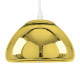 GloboStar® CRISTIN 00757 Μοντέρνο Κρεμαστό Φωτιστικό Οροφής Μονόφωτο 1 x G4 AC 230V Χρυσό Γυάλινο Φ18 x Υ13cm