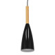 GloboStar® DILLON 00877 Μοντέρνο Κρεμαστό Φωτιστικό Οροφής Μονόφωτο 1 x E27 Μαύρο Μεταλλικό Καμπάνα Φ11 x Υ36cm