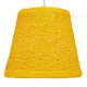 GloboStar® PLAYROOM 00998 Vintage Κρεμαστό Φωτιστικό Οροφής Μονόφωτο 1 x E27 Κίτρινο Ξύλινο Ψάθινο Rattan Φ32 x Υ27cm