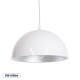 GloboStar® CHIME 01030 Μοντέρνο Κρεμαστό Φωτιστικό Οροφής Μονόφωτο 1 x E27 AC220-240V IP20 - Φ30 x Υ16cm - Λευκό Μεταλλικό Καμπάνα