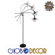 GloboStar® WYNGE 01101 Vintage Industrial Φωτιστικό Δαπέδου Μονόφωτο 1 x E27 Μαύρο Μεταλλικό με Χρυσό Ντουί Μ95 x Π27 x Υ174cm