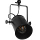 GloboStar® HOLLYWOOD 01153 Vintage Φωτιστικό Οροφής Μονόφωτο Μαύρο Μεταλλικό Ράγα Φ10 x Y35.5CM