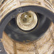 GloboStar® PHAROS 01228 Vintage Industrial Φωτιστικό Τοίχου Απλίκα Μονόφωτο Mπρούτζινο Μεταλλικό Πλέγμα Φ17 x Μ19 x Π17 x Υ29cm