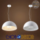 GloboStar® SERENIA WHITE 01271 Μοντέρνο Κρεμαστό Φωτιστικό Οροφής Μονόφωτο 1 x E27 AC220-240V IP20 - Φ60 x Υ30cm - Λευκό Γύψινο Καμπάνα - 5 Χρόνια Εγγύηση