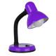 GloboStar® STUDENT PURPLE 01537 Μοντέρνο Επιτραπέζιο Φωτιστικό Γραφείου Μονόφωτο 1 x E27 Μωβ με Λευκό Μεταλλικό με Διακόπτη ΟN/OFF Καμπάνα Φ12 x Υ32cm