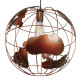 GloboStar® EARTH 01665 Vintage Κρεμαστό Φωτιστικό Φιγούρα Μονόφωτο 1 x E27 IP20 Χάλκινο Μέταλλο - Μ40 x Π40 x Y40cm