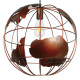 GloboStar® EARTH 01665 Vintage Κρεμαστό Φωτιστικό Φιγούρα Μονόφωτο 1 x E27 IP20 Χάλκινο Μέταλλο - Μ40 x Π40 x Y40cm