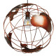 GloboStar® EARTH 01665 Vintage Κρεμαστό Φωτιστικό Φιγούρα Μονόφωτο 1 x E27 IP20 Χάλκινο Μέταλλο - Μ40 x Π40 x Y40cm