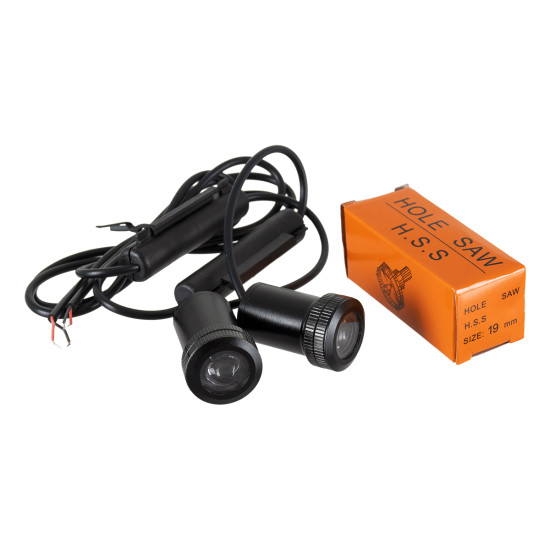 GloboStar® 81620 SMART Ghost Car Brand Logo Projector - Προτζέκτορας Προβολής Μάρκας Αυτοκινήτου LED CREE XHP35 3W 240lm 120° DC 12V IP20 Ψυχρό Λευκό 6000K