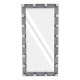 GloboStar® MAKEUP MIRROR-160x80-6 Μοντέρνος Καθρέπτης Μακιγιάζ με Πλαίσιο Φυσικού Ξύλου με Διακόπτη On/Off 20 x E27 AC220-240V - Μ80 x Π7 x Υ160cm - Γκρι Ανθρακί